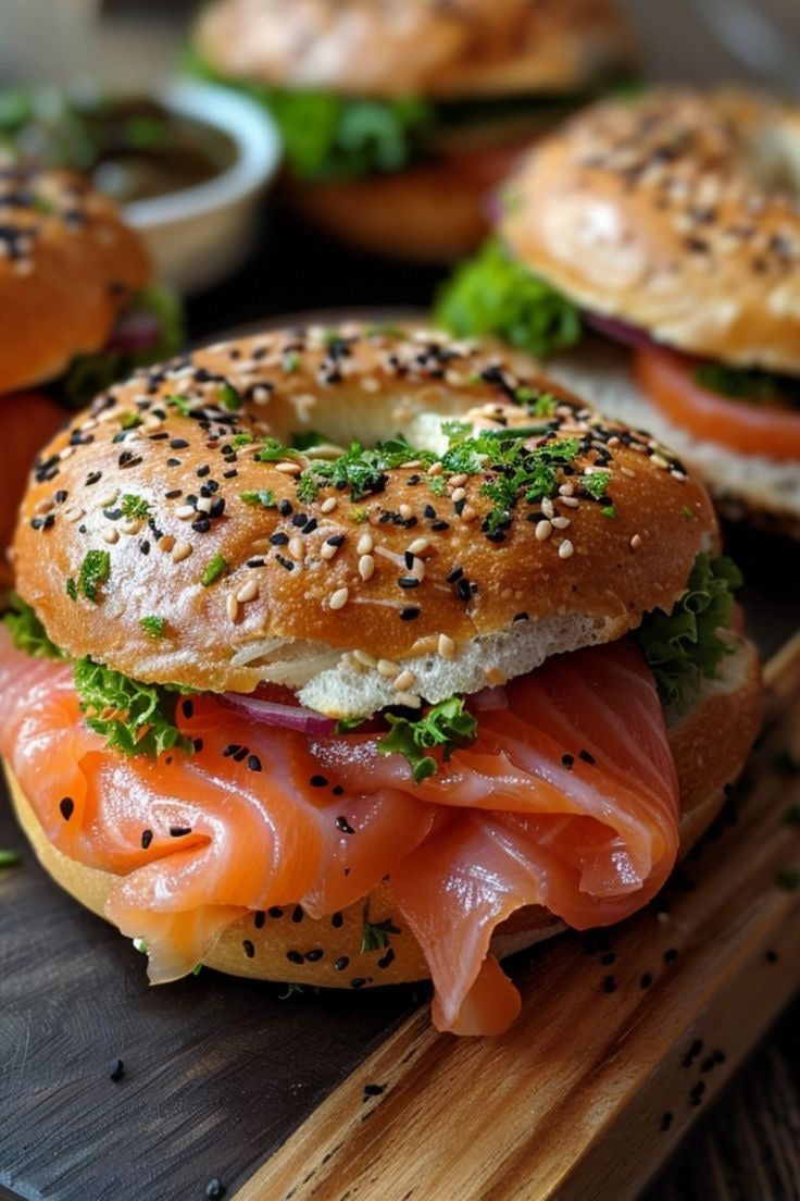 Bagels Maison au Saumon Fumé et Fromage à la Crème